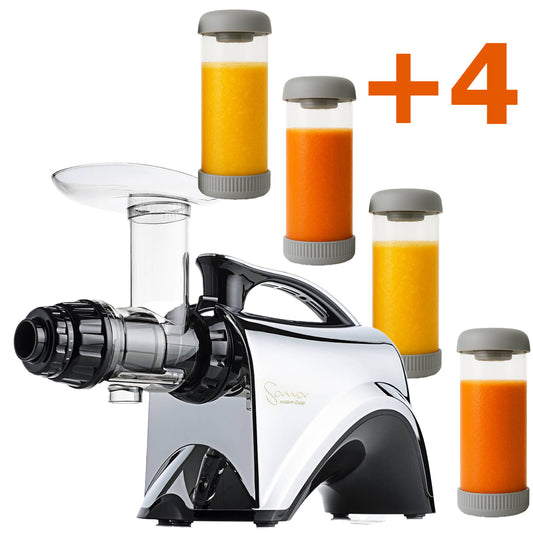 Wyciskarka Sana 606 + przystawka do Selera – Promocja 4 x Butelka prózniowa