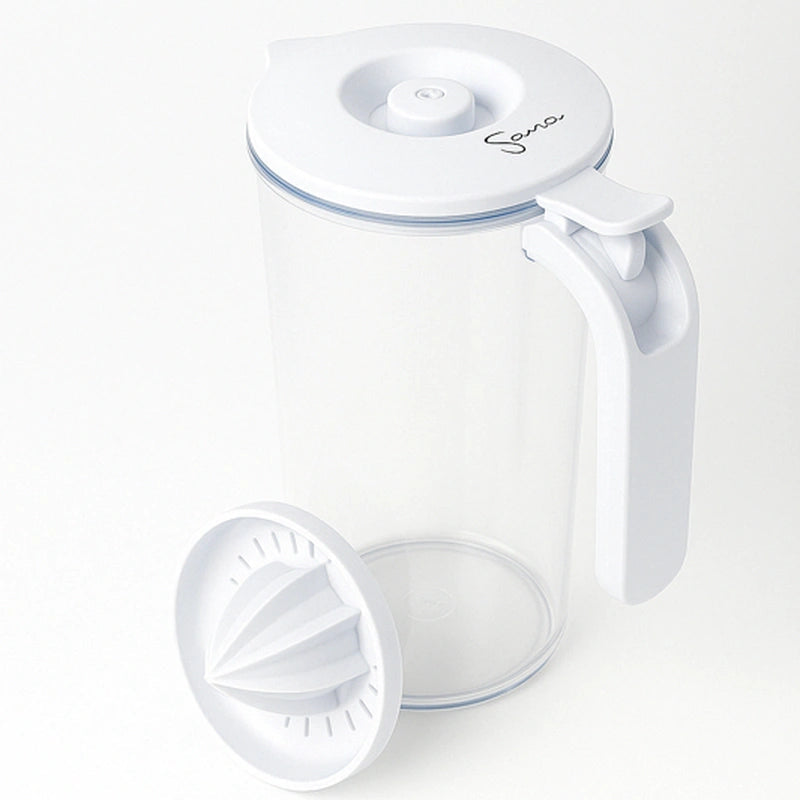 Pojemnik próżniowy Sana z pompką i cytrusarką – świeży sok do 72h